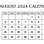 august 2024 calendar